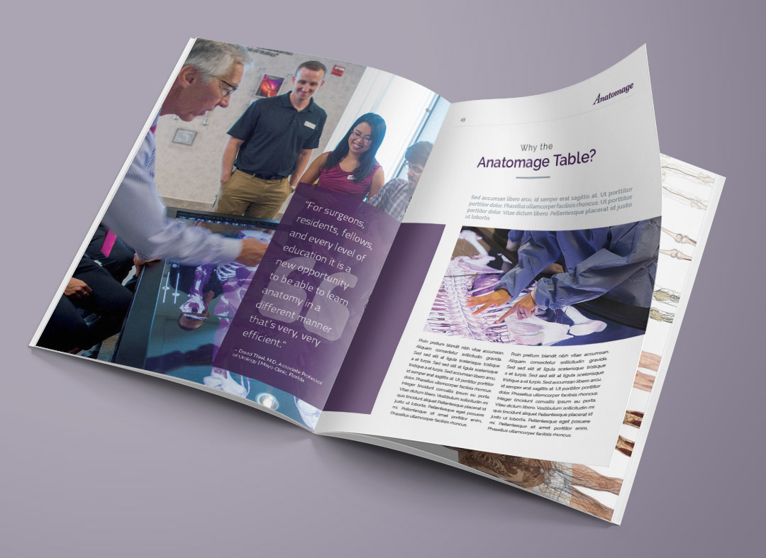 B.SIGN - Progettazione brochure Anatomage